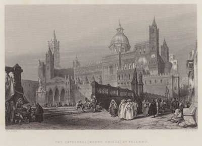 A Catedral (Madre Chiesa) em Palermo (gravura) de William Leighton Leitch