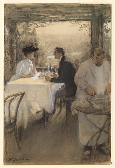Entre os caramanchões do Père Lapin, uma mesa foi posta para eles de William Leroy Jacobs