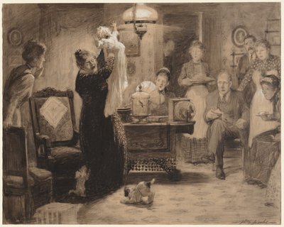 Esboço para a ilustração "O Bebê Estacionário" de William Leroy Jacobs
