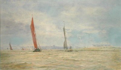 Hoo Fort, River Medway (aguarela sobre papel) de William Lionel Wyllie