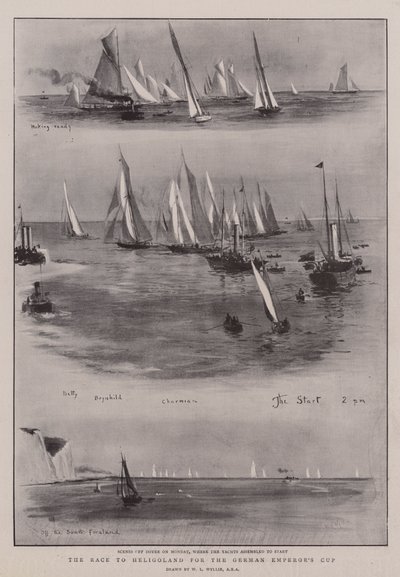 A corrida a Heligoland pela Copa do Imperador Alemão de William Lionel Wyllie