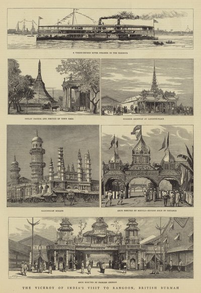 O vice-rei da visita da Índia a Rangoon, British Burmah de William Lionel Wyllie