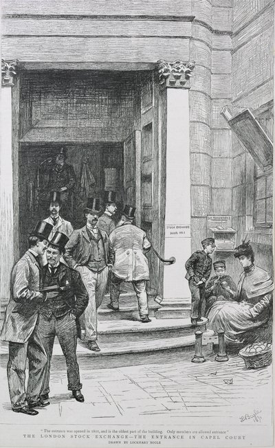 Entrada da Bolsa de Valores em Capel Court, 1891 de William Lockhart Bogle