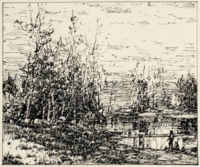 Edge of a Pond de William Louis Jnr. Sonntag