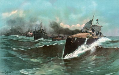 A Flotilha de Torpedeiros da Espanha a Caminho das Canárias para Porto Rico de William Louis Jnr. Sonntag