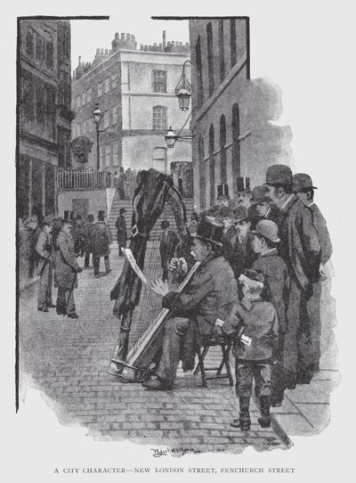 A City Character, New London Street, Fenchurch Street (litho) de William Luker