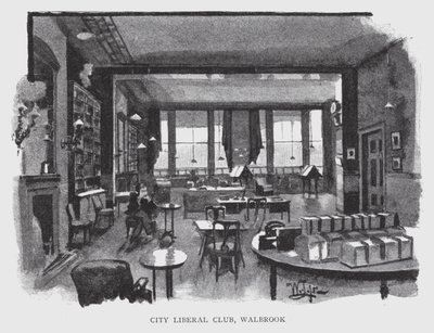 Clube Liberal da Cidade, Walbrook (litho) de William Luker