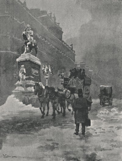 Holborn Circus - uma manhã de inverno, 1891 de William Luker