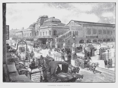 Estação de Liverpool Street (litho) de William Luker