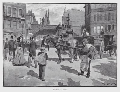 Ludgate Circus (litho) de William Luker