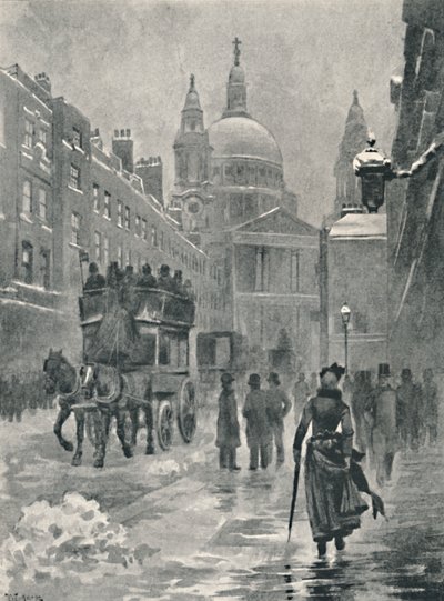 Ludgate Hill em uma manhã de inverno, 1891 de William Luker