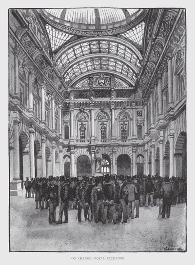 No Change, Royal Exchange (litho) de William Luker