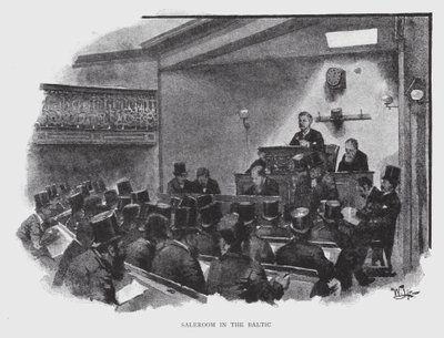 Saleroom no Báltico (litho) de William Luker