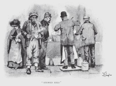 "Enguias guisadas" (litho) de William Luker