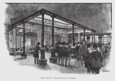O Báltico, Threadneedle Street (litho) de William Luker