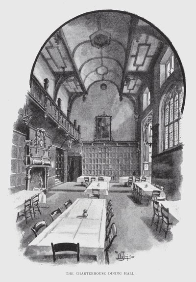A Sala de Jantar do Charterhouse (litho) de William Luker