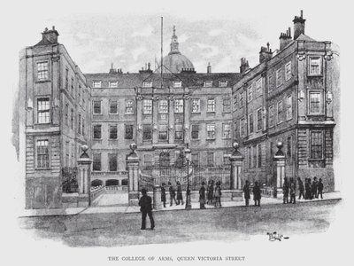 The College of Arms, Queen Victoria Street (litho) de William Luker