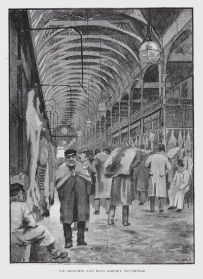 The Metropolitan Meat Market, Smithfield (litho) de William Luker
