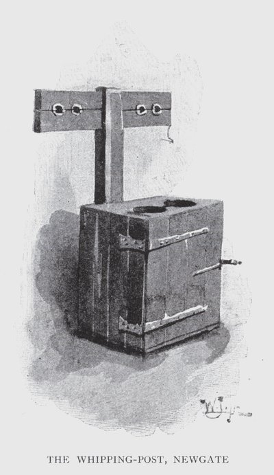 The Whipping-Post, Newgate (litho) de William Luker