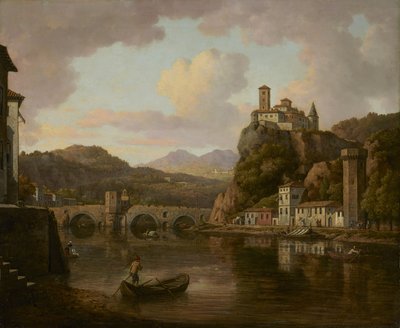 Castelo no rio Rhône, França de William Marlow