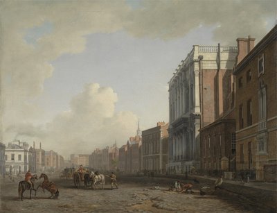 Whitehall, Looking Northeast, c.1775 (óleo sobre tela) de William Marlow