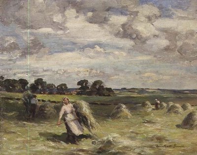 Colheita perto de Salroun, no leste de Lothian de William Marshall Brown