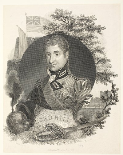 Tenente Geral Lord Hill KB, engr Brown, pub. Kinnersley, 1815 de William Marshall Craig