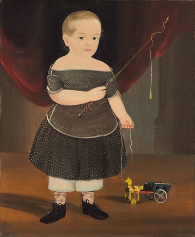 Menino com cavalo de brinquedo e carroça de William Matthew Prior