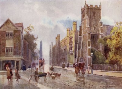 Igreja de St. Botolphs e Corpus College dos Passos da Pitt Press, Trumpington Street de William Matthison
