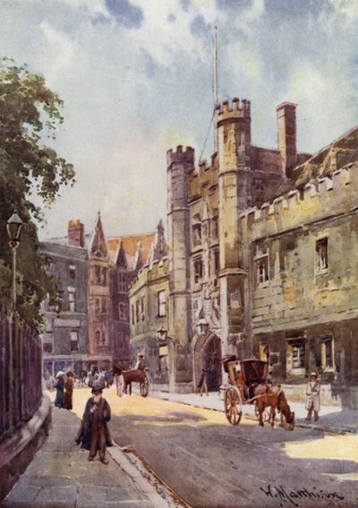 A entrada da faculdade de Christs da rua de St Andrews de William Matthison