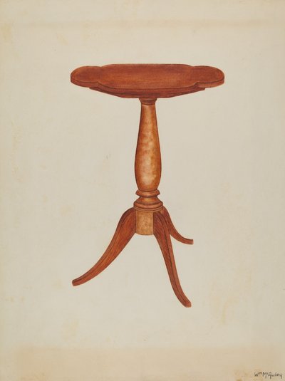 Tip-table ou Cant-table, 1937. de William McAuley