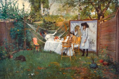 Café da manhã ao ar livre de William Merritt Chase