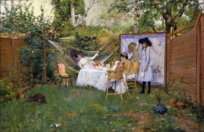 Café da manhã ao ar livre de William Merritt Chase