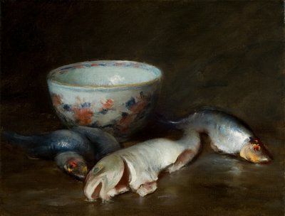 Natureza morta com peixe 1910 (óleo sobre tela) de William Merritt Chase