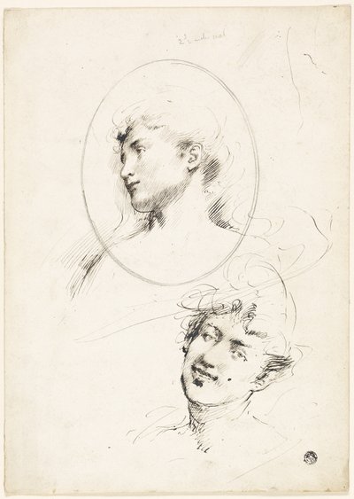 Duas cabeças femininas de William Merritt Chase