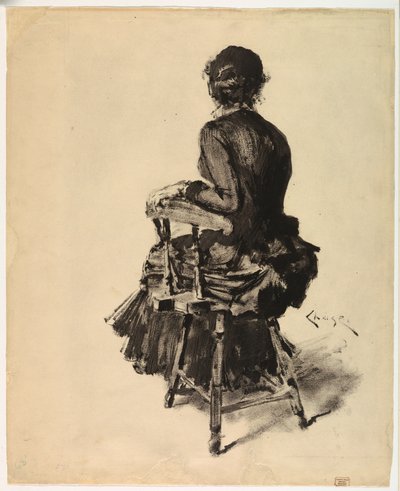 Mulher sentada de William Merritt Chase