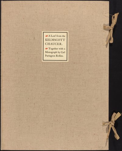 Uma folha do Kelmscott Chaucer de William Morris