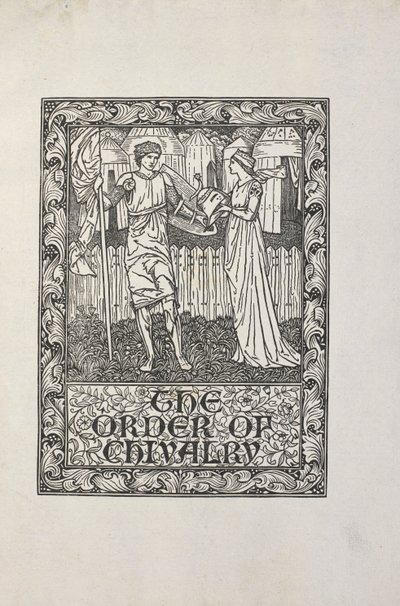 Ilustração de William Morris, para "The Order of Chivalry". de William Morris