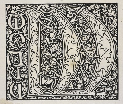 Inicial, a preto e branco. de William Morris