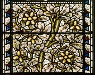 Kirkcaldy Old Kirk, Morris & Co., William Morris, Bolotas & Folhas de Carvalho, 1886 de William Morris