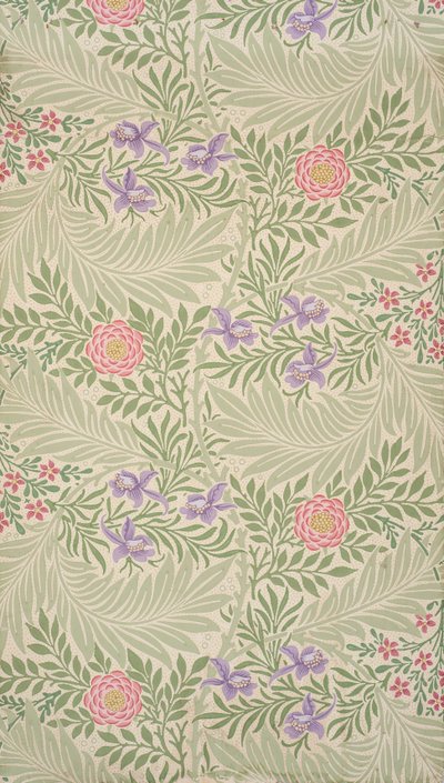 Esporão. Papel de parede, 1874. de William Morris