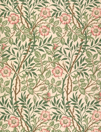 Projeto &39;Sweet Briar&39; para papel de parede, impresso por John Henry Dearle (1860-1932) 1917 de William Morris