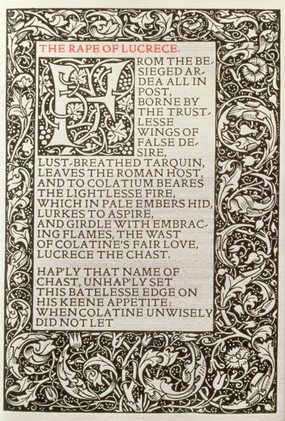 The Rape of Lucrece, de 