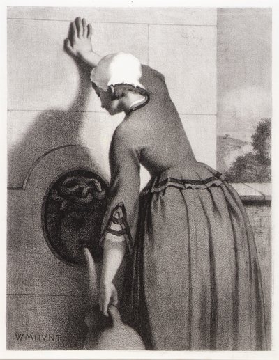 Rapariga na fonte de William Morris Hunt