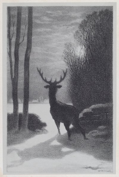 Veado ao luar de William Morris Hunt