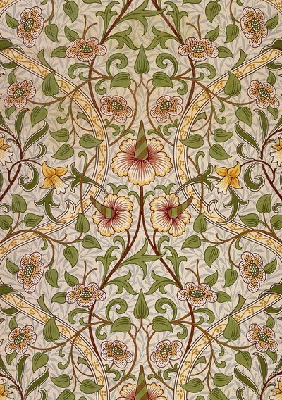Tecido decorativo, 1876-1890. de William Morris Tapestry Works