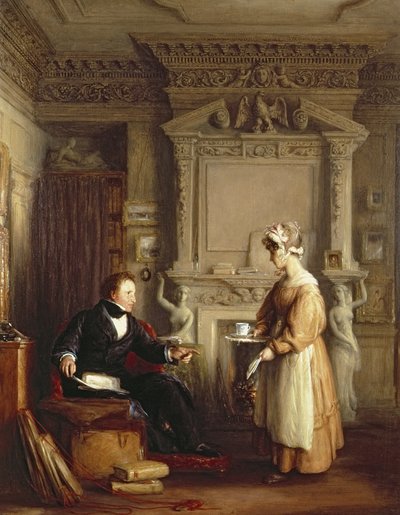 O coleccionador de arte John Sheepschanks e uma empregada doméstica de William Mulready