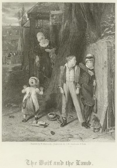 O lobo e o cordeiro de William Mulready
