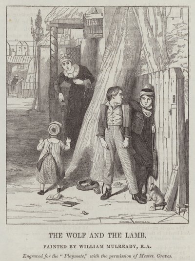 O lobo e o cordeiro de William Mulready