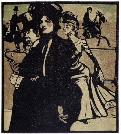 Aristocratas nas corridas, Londres - em "Types of London", de William Nicholson (1872-1949), ed Floury de William Nicholson